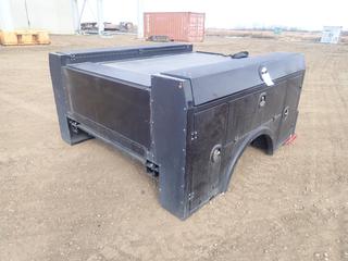 72in X 80in X 42in 8-Cabinet Service Body c/w Truck Covers Rolling Cargo Bed Cover And Powder Coated Truck Bed (FORT SASKATCHEWAN YARD)