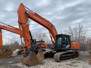 2018 Hitachi Zaxis ZX350LC-5N Excavator c/w 271 HP Isuzu 6HK1XYSA-S2, 32in Triple Grouser Pads, Viking West FOPS, Auxiliary Hydraulics, Espar Pre Heater, Shocker Pass, 70in Clean up Bucket, Thumb, Showing 5111 Hrs, S/N 1FFDDC70EJE930831 *Located Offsite Near High River Yard*