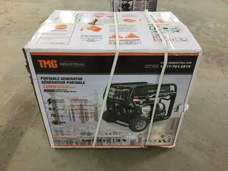 Unused TMG Industrial TMG-12000GE 12,000 Watt Gasoline Generator, Electric Start, 7-Hour Run Time, 120V/240VAC (HIGH RIVER YARD)