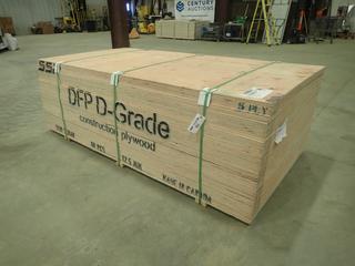 Qty Of (60) Sheets of 4ft X 8ft X 1/2in DFP D-Grade 5-Ply Plywood (FORT SASKATCHEWAN YARD)