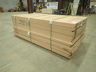 Qty Of (30) Sheets Of 4ft X 8ft6in X 1 1/8in Douglas Fir 11-Ply Non-Stamped Plywood w/ Overlay 2-Sides (FORT SASKATCHEWAN YARD)