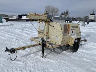 Amida LT5000 S/A Portable Light Tower c/w Kubota D905-E, 6 kW, 240V, 25A, 60 Hz, 1PH Showing 3366 Hrs (HIGH RIVER YARD)