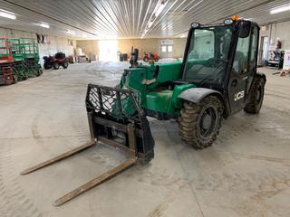JCB 525-60T4 4x4x4 Telescopic Forklift c/w 54.5 HP Kohler, Skid Steer Coupler, Auxiliary Hydraulics, 5500lbs Capacity, 20ft Reach, 42in Forks, Showing 3320 Hrs, S/N JCB541RL02366131 (HIGH RIVER YARD)