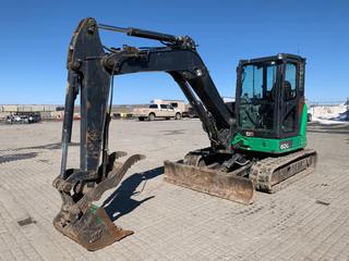 2016 Deere 60G Excavator c/w Yanmar 4TNWAC, Heat, A/C, 24in Digging Bucket, 24in Cleanup Bucket, 18in Ripper, 16in Thumb, 79in Backfill Blade, 16in Rubber Track, Showing 3223 Hrs, S/N 1FF06GXPFJ287081 (HIGH RIVER YARD)