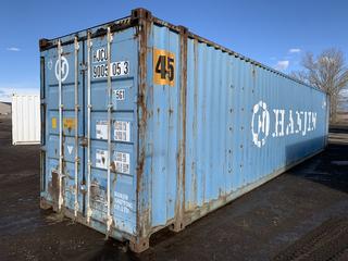 45ft HC Storage Container HJCU 9005053 *Note - Exceeds Forklift Capacity, Buyer Responsible for Removal* (HIGH RIVER YARD)
