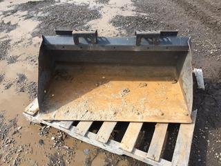 44in Compact Skid Steer Smooth Blade Bucket, Fits Bobcat S70 (HIGH RIVER YARD)