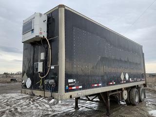 2007 Manac 28ft T/A Van Trailer c/w Air Ride Susp., Thermo-King Heater Showing 1078 Hrs, Holland Power Tailgate, GVWR 33,500 KG, GAWR 10,206 KG, Rear Roll Up Door, 295/75R22.5 Tires, VIN 2M592083471114628 (HIGH RIVER YARD)