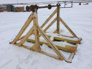 Single Cable Reel Stand with 8in Fork Pockets, 8ft x 68in x 58in (HIGH RIVER YARD)