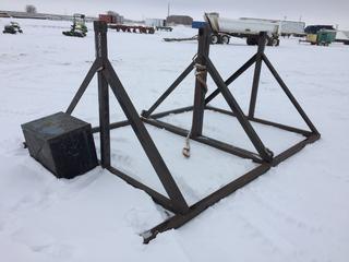 Double Pipe Carrier with Small Tool Box, 11-1/2ft x 7-1/2ft x 58in (HIGH RIVER YARD)