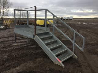 Set of Steel Steps and Platform, 12ft L x 7ft H x 39in W (HIGH RIVER YARD)