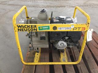 Wacker Neuson PT3A 3in Self Priming Trash Pump, 400 GPM S/N 5908995 (HIGH RIVER YARD)