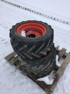 (2) Foam Filled Manlift Tires 26 x 12D 380 NHS OTR 380 Rim (HIGH RIVER YARD)