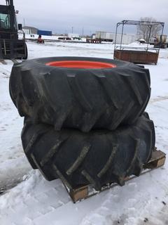 (2) Armstrong Hi-Power Lug Tires, 18.4-26 on 16in 10-Bolt Rims (HIGH RIVER YARD)