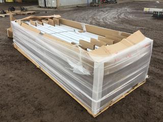  Pallet of Viscor LED Strip Luminaire, 347V, 10ft x 4ft x 2-1/2ft, Each Light Measures 10ft x 3in x 2in. (HIGH RIVER YARD)