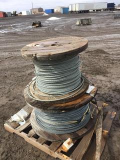 (2) Spools of Steel Cable (HIGH RIVER YARD)