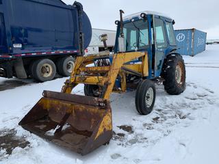 Ford 3600 Tractor c/w 48 HP 2.9L 3cyl. Diesel, 8 Speed, Cab, Ezee-On 60W FEL w/ 72in Bucket, 540 PTO, 3PH, 7.50 - 15 Front And 13.6 - 28 Rear Tires, Showing 3224 Hrs, SIN C622244 *Note: No Battery, Running Condition Unknown.* (HIGH RIVER YARD)