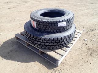 (1) Goodyear G316 LHT 285/75R24.5 Tire c/w (1) Unused Kumho KRD02 245/70R19.5 Tire (FORT SASKATCHEWAN YARD)