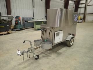 2010 Willy Dog Mobile Hot Dog Cart S/A Trailer w/ Huntington Cast BBQ, Fiesta Grill, Dometic Water Heater, Storage Compartments, Sink, 2in Ball Hitch And 4.80-8 Tires. VIN WD20061383 *Note: VIN As Per Registration**PL#1369* (FORT SASKATCHEWAN YARD)