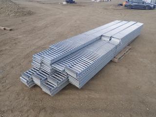 Qty Of Appx 400ft Of Unex Span-Track Gravity Roller Conveyor w/ 8in Rollers (FORT SASKATCHEWAN YARD)