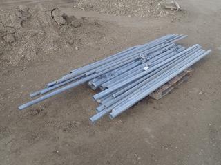 Qty of 7ft to 12ft 6in Lengths of Fencing Posts And Rails (FORT SASKATCHEWAN YARD)