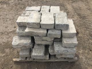 Pallet of Retaining Wall Stone, 12in x 7in x 4in, Approximately (50) (HIGH RIVER YARD)