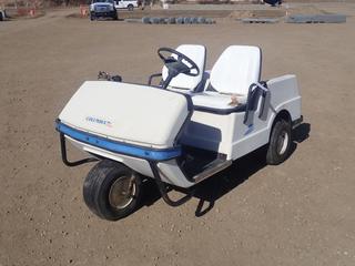 1984 Columbia D3 3-Wheel Golf Cart c/w Harley-Davidson Gas Engine and 18X8.50-8NHS Tires. VIN 3B12432C4 *Note: Fuel Tank Disconnected, Engine Turns Over* (FORT SASKATCHEWAN YARD)