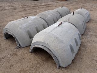 Qty Of (6) 5ft X 41in Concrete Insulated Line Weights w/ 30in Inside Diameter