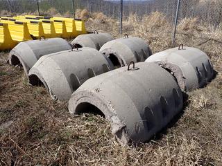 Qty Of (6) 5ft X 41in Concrete Insulated Line Weights w/ 30in Inside Diameter