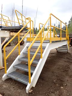 230in X 51in X 88in 5-Step  Industrial Crossover Stairs **THIS ITEM IS LOCATED @ 1 SUNSET BOULEVARD**