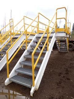 25ft X 54in X 112in 8-Step Industrial Crossover Stairs **THIS ITEM IS LOCATED @ 1 SUNSET BOULEVARD**