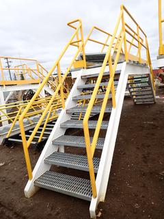 25ft X 54in X 112in 8-Step Crossover Stairs c/w 105in(H) 8-Step Stairs **THIS ITEM IS LOCATED @ 1 SUNSET BOULEVARD**