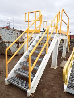 21ft X 80in X 9ft 8-Step Industrial Crossover Stairs *Note: Missing Grating On Platform* **THIS ITEM IS LOCATED @ 1 SUNSET BOULEVARD**