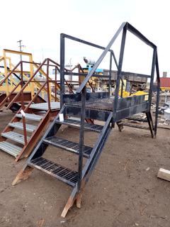 136in X 40in X 80in 3-Step Industrial Crossover Stairs **THIS ITEM IS LOCATED @ 1 SUNSET BOULEVARD**