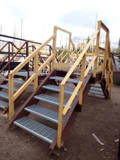 136in X 4ft X 7ft 5-Step Industrial Crossover Stairs **THIS ITEM IS LOCATED @ 1 SUNSET BOULEVARD**