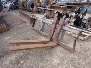 Camex 4ft Wheel Loader Forks. SN 4952 **THIS ITEM IS LOCATED @ 1 SUNSET BOULEVARD**