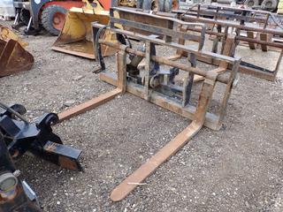 4ft Hyd Wheel Loader Forks *Note: Dented* **THIS ITEM IS LOCATED @ 1 SUNSET BOULEVARD**