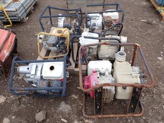 Qty Of (10) Assorted Trash Pumps c/w Honda 3500 Generator *Note: Parts Only* **THIS ITEM IS LOCATED @ 1 SUNSET BOULEVARD**