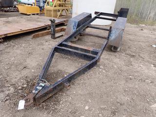 20ft X 69in T/A Trailer Chassis c/w Pintle Hitch And 7.00R15LT Tires *Note: No Visible VIN, (2) Flat Tires, No Trailer Stand* **THIS ITEM IS LOCATED @ 1 SUNSET BOULEVARD**