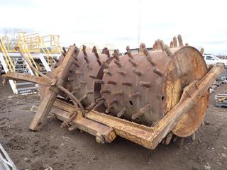 Approx. 11ft Tow Behind Sheep Foot Drum Roller c/w 5ft Rollers **THIS ITEM IS LOCATED @ 1 SUNSET BOULEVARD**