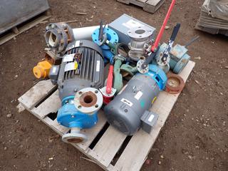 Qty Of Gould Pumps w/ Baldor Motors, Shut Off Valve, D-Square, Panel Box And Assorted Supplies **THIS ITEM IS LOCATED @ 1 SUNSET BOULEVARD**