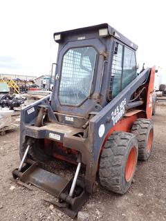 1998 Thomas 245 HDS Skid Steer c/w 2.91L Deutz Diesel Engine, Aux Hyd And 10-16.5NHS Tires. Showing 3800hrs. SN LM000932 *Note: Runs, Front Door Glass Cracked* **THIS ITEM IS LOCATED @ 1 SUNSET BOULEVARD**