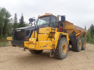 2019 Komatsu HM400-5 6X6 Articulated Dump Truck c/w Model SAA6D140E-7 15.2L Diesel, 5-Spd A/T, Heated Box, AC/Heater And 29.5R25 Tires. Showing 15,091hrs, 184,949kms. PIN KMTHM016TLD0116 *NEW ENGINE & DPF INSTALLED DEC 2022 @11,809 HRS*