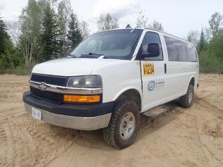 2018 Chevrolet Express Quigley 4X4 8-Passenger Van c/w 6.0L Vortec, 6-Spd A/T, Backup Camera And LT245/75R16 Tires. Showing 9935hrs, 57,146kms. VIN 1GAZGMFG0J1187758 *Note: Small Dent In Driver Side Front*