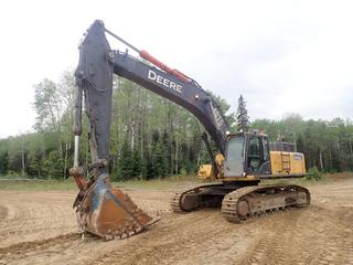 2015 John Deere 470G LC Excavator c/w 65in Q/c Dig Bucket, A/C Cab, Isuzu 9.8L Diesel And 24in DBG Pads. Showing 16,723hrs. PIN 1FF470GXVEE470959