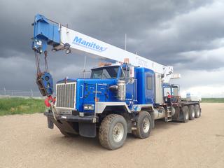 2009 Kenworth C500 Picker Truck c/w Cummins 15X-550 Diesel, Eaton Fuller 18-Spd, 99,216lb GVWR, 20,000lb Fronts, 19,738 Rears, 40in Sleeper, Manitex 3577C 3-Stage Crane, (4) Outriggers, Fifth Wheel Hitch, Aluminum Storage Box And 11R24.5 Tires. Showing 13,157hrs, 182,310kms. VIN 1NKCX4TX49R940995 (FORT SASKATCHEWAN YARD)