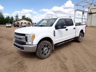 2017 Ford F250 XLT 4X4 Crew Cab Pickup c/w 6.2L, A/T, Rear Camera And LT275/65R20 Tires. Showing 12,382hrs, 157,147kms. VIN 1FT7W2B63HEE75120 *Note: Windshield Cracked* (FORT SASKATCHEWAN YARD) *PL#54*