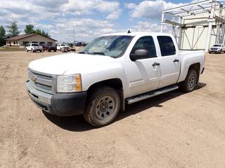 2012 Chevrolet Silverado 4X4 Crew Cab Pickup c/w Vortec 4.8L, A/T And LT265/70R17 Tires. Showing 322,711kms. VIN 3GCPKREAXCG107104 *Note: Rust Throughout Body, Windshield Cracked* (FORT SASKATCHEWAN YARD) *PL#75*