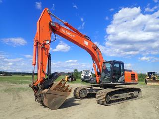 2018 Hitachi ZAXIS ZX290LC-5N Excavator c/w Isuzu AL-4HK1X Diesel, AC/Heater, Backup Camera, CWS 64in Bucket, CWS 30in Thumb And 32in Triple Grouser Tracks. Showing 7862hrs. PIN 1FFDDB70JJE830522 (LOCATED IN EDSON)