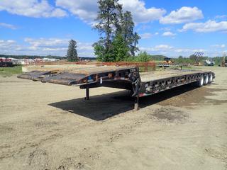 1999 Aspen FG40-3 53ft Tridem Scissor Neck Trailer c/w 10ft Wide, Live Roll, Flip Over Beaver Tail w/ Rear Live Roll, A/R Susp, 46,861kg GVWR, 9100kg GAWR And 275/70R22.5 Tires. CVIP 05/2025. VIN 2A9LB4036XN125007 (LOCATED IN EDSON)