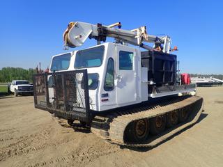 Nodwell FN110 Digger Derrick ATV c/w Detroit Diesel, 5-Spd Manual, Amasco Preheat, 6X6X4ft Storage Tank, Heavy Duty 2in Hose Reel, King M005960 TK-III 12,450lb Cap. 3-Stage Picker And Honda GX160 Pump. Showing 3650hrs. SN M045960 (LOCATED IN EDSON)